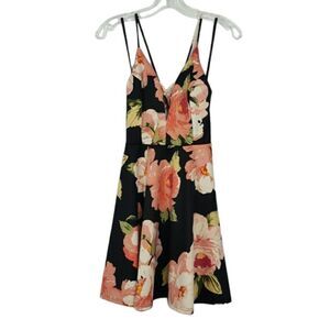 Women's Dress Black Flower print Fit & Flare
